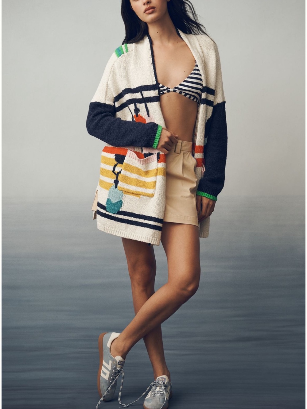 NWT MAEVE NAUTICAL BUOY COZY WHALE SWEATER ANTHROPOLOGIE S M PETITE P
